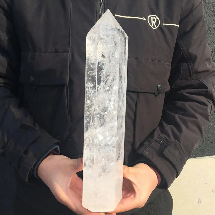 Clear Quartz Crystal Obelisk Tower