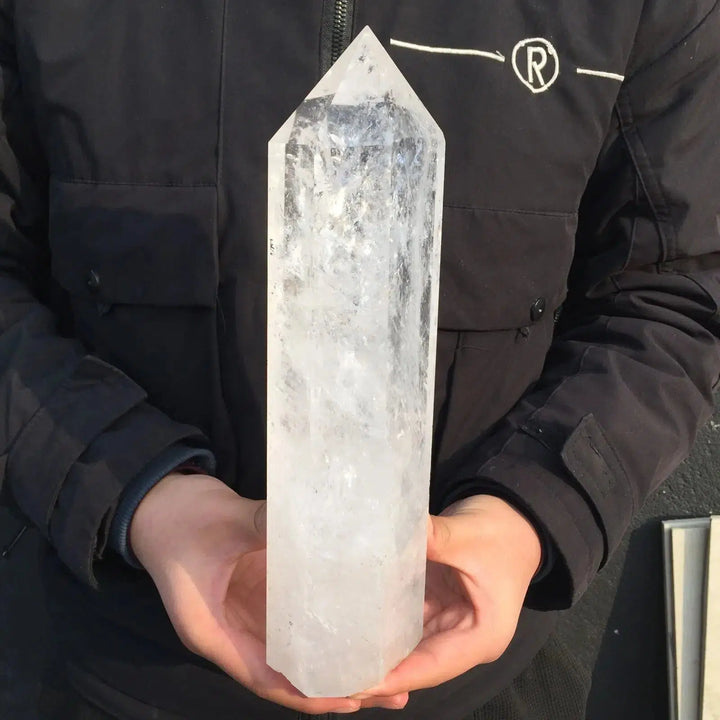 Clear Quartz Crystal Obelisk Tower