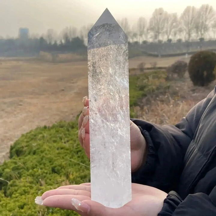 Clear Quartz Crystal Obelisk for Meditation and Energy Amplification-Towers-Ali-Clear Quartz-700-750g-Crystal Destiny