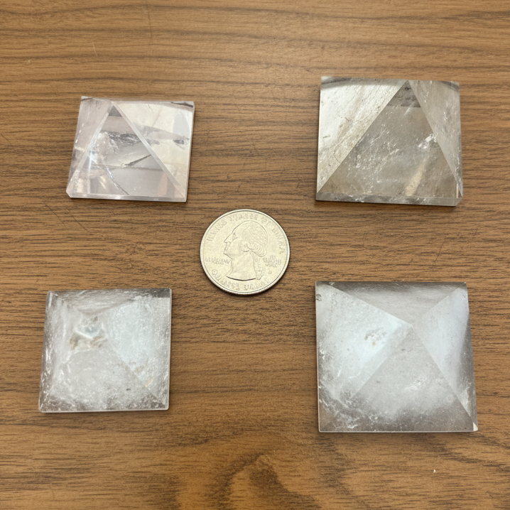 Clear Quartz Crystal Pyramids-Pyramids-Crystal Destiny-Clear Quartz-38mm at base-Crystal Destiny
