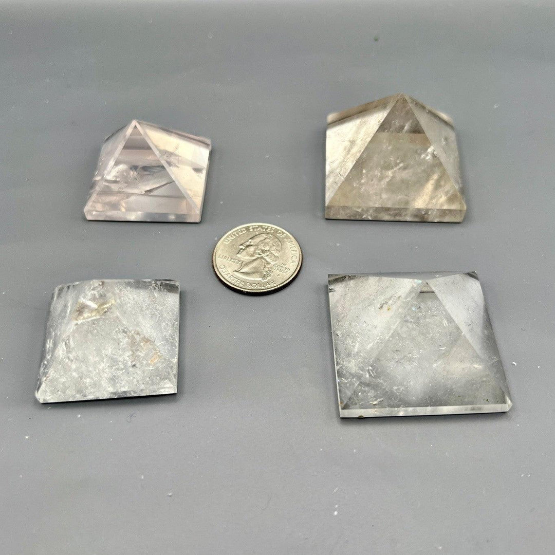 Clear Quartz Crystal Pyramids-Pyramids-Crystal Destiny-Clear Quartz-38mm at base-Crystal Destiny