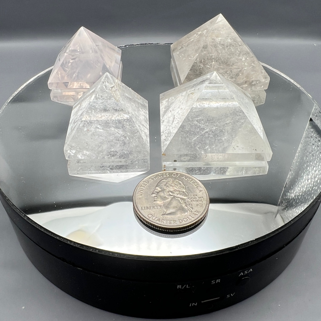 Clear Quartz Crystal Pyramids-Pyramids-Crystal Destiny-Clear Quartz-38mm at base-Crystal Destiny