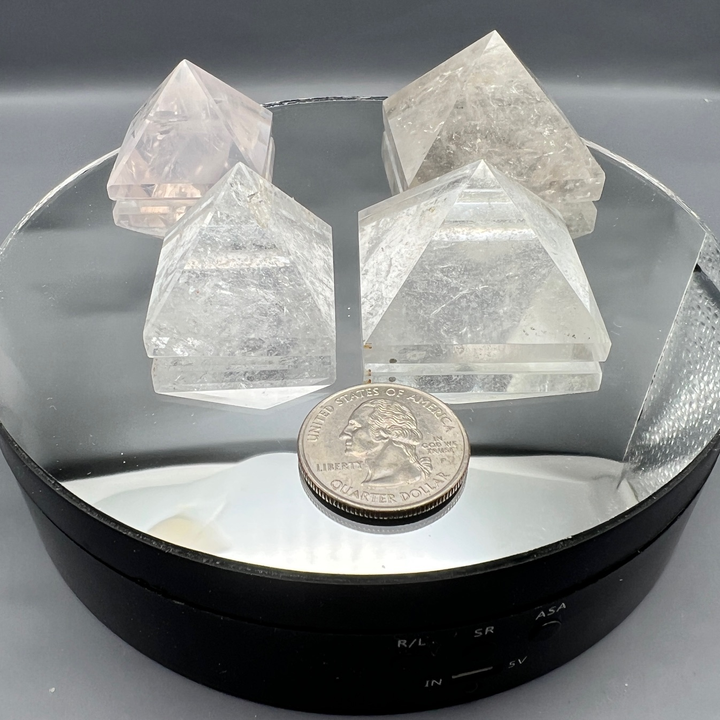 Clear Quartz Crystal Pyramids-Pyramids-Crystal Destiny-Clear Quartz-38mm at base-Crystal Destiny