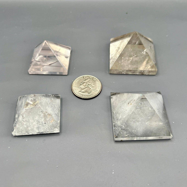 Clear Quartz Crystal Pyramids for Meditation and Energy Work-Pyramids-Crystal Destiny-Clear Quartz-38mm at base-Crystal Destiny