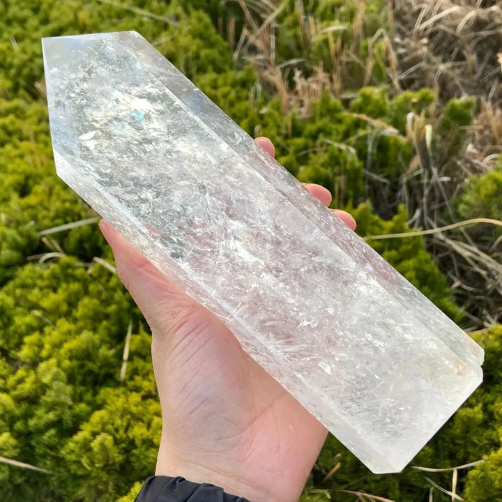 Clear Quartz Crystal XXL Obelisk-Towers-Ali-Clear Quartz-700-750g-Crystal Destiny