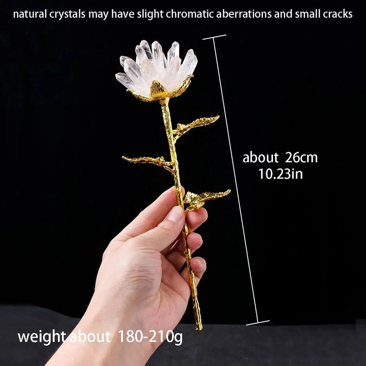 Clear Quartz Flower Ornament