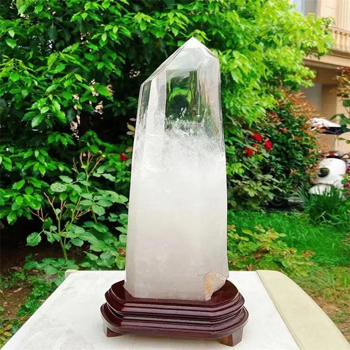 Clear Quartz Point with Stand