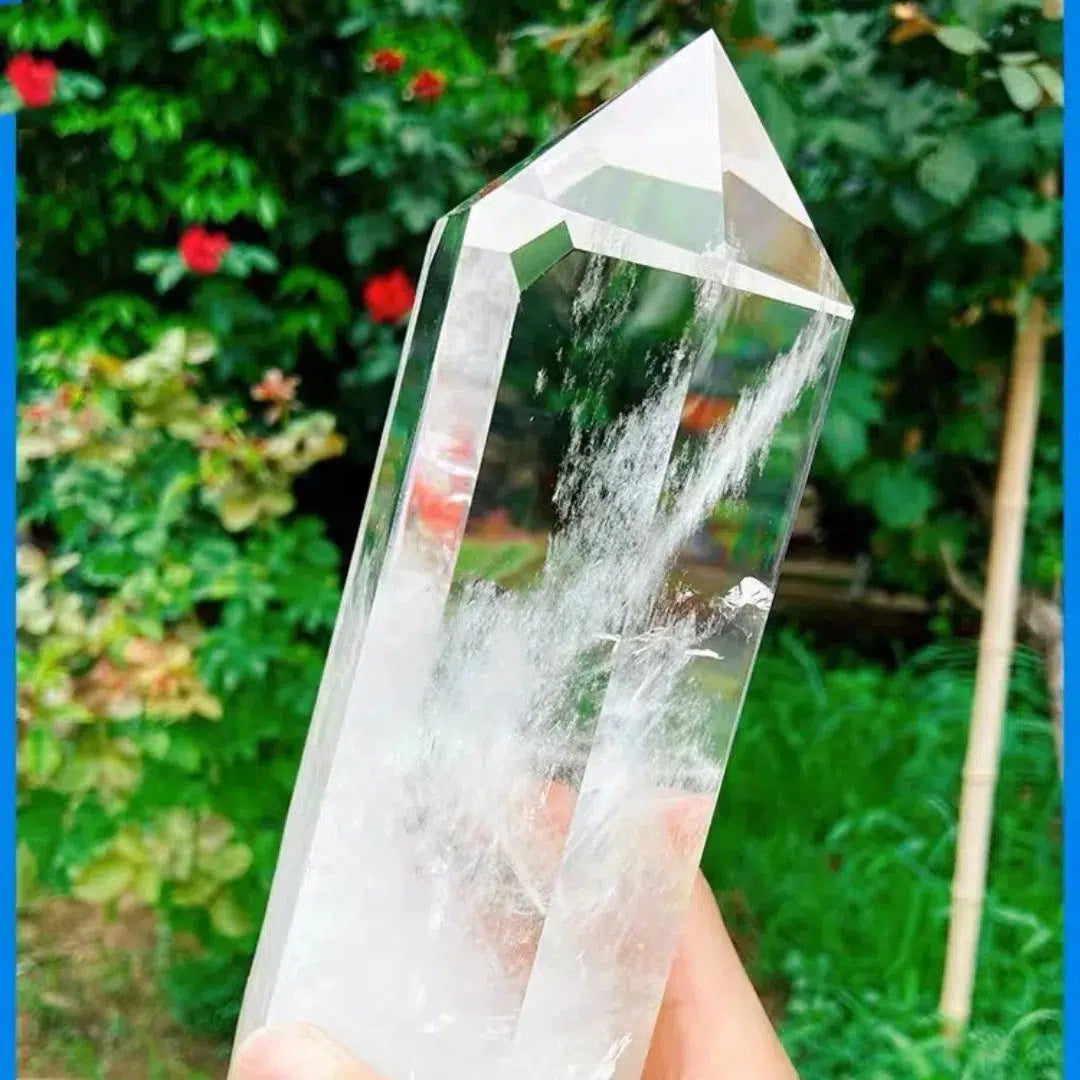 Clear Quartz Point with Stand