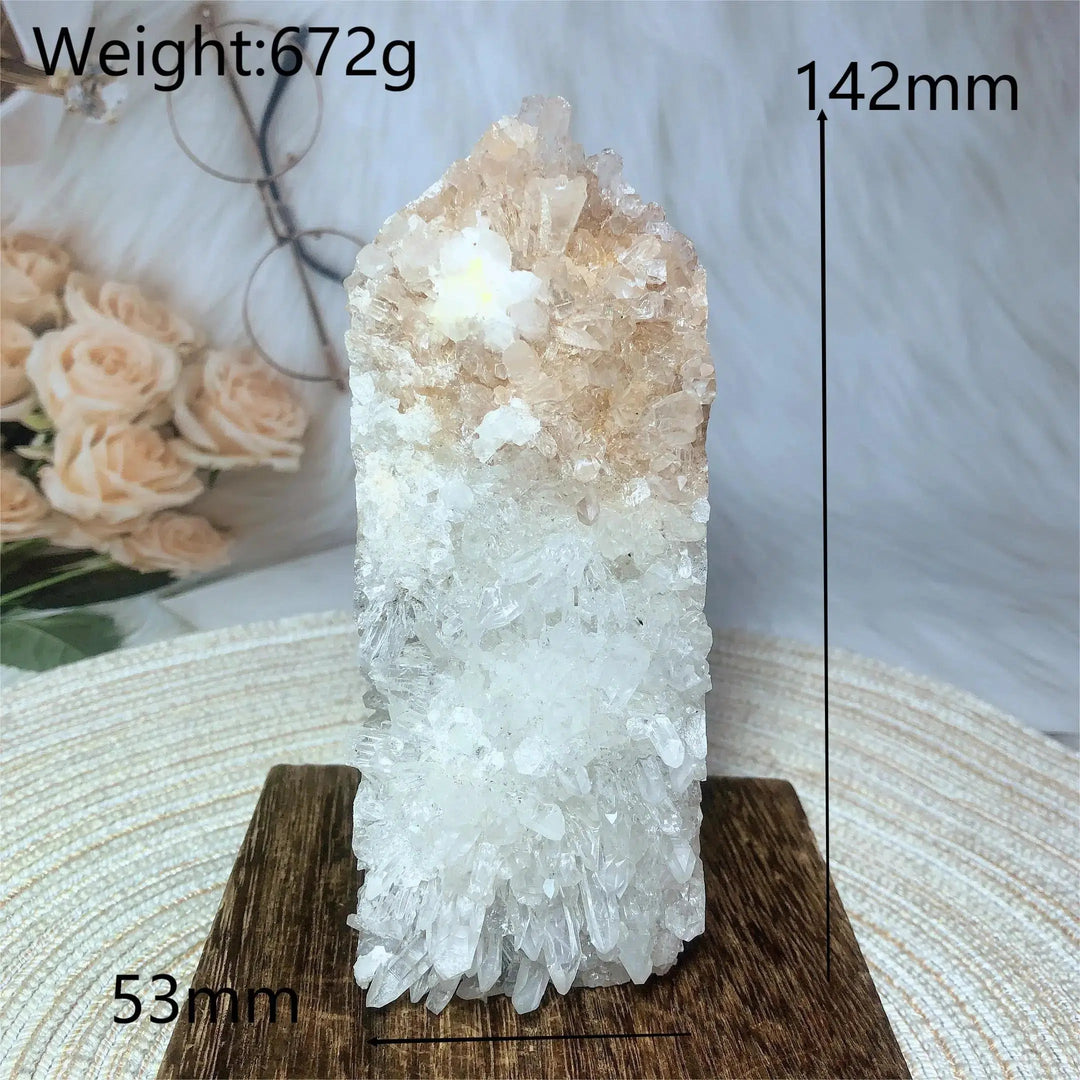 Clear Quartz Raw Edge Tower