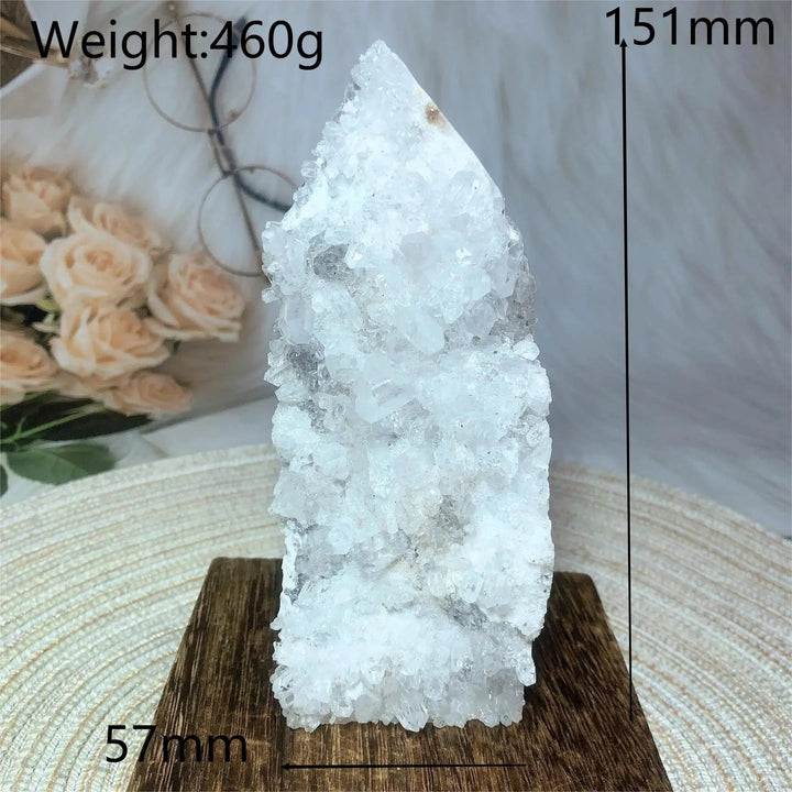 Clear Quartz Raw Edge Tower