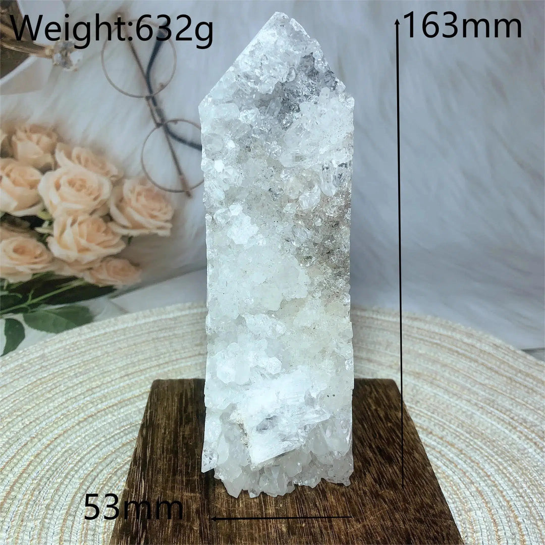 Clear Quartz Raw Edge Tower