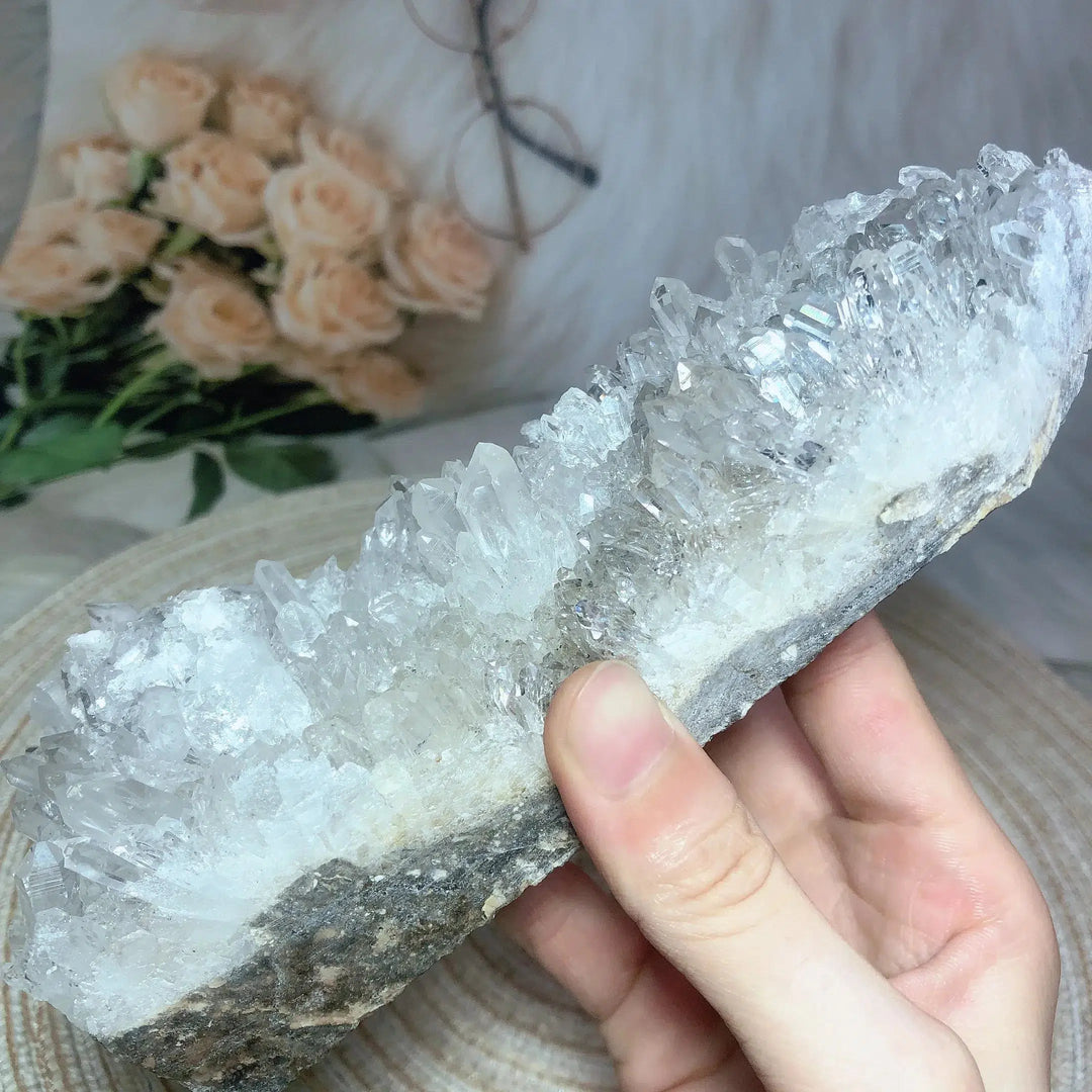 Clear Quartz Raw Edge Tower