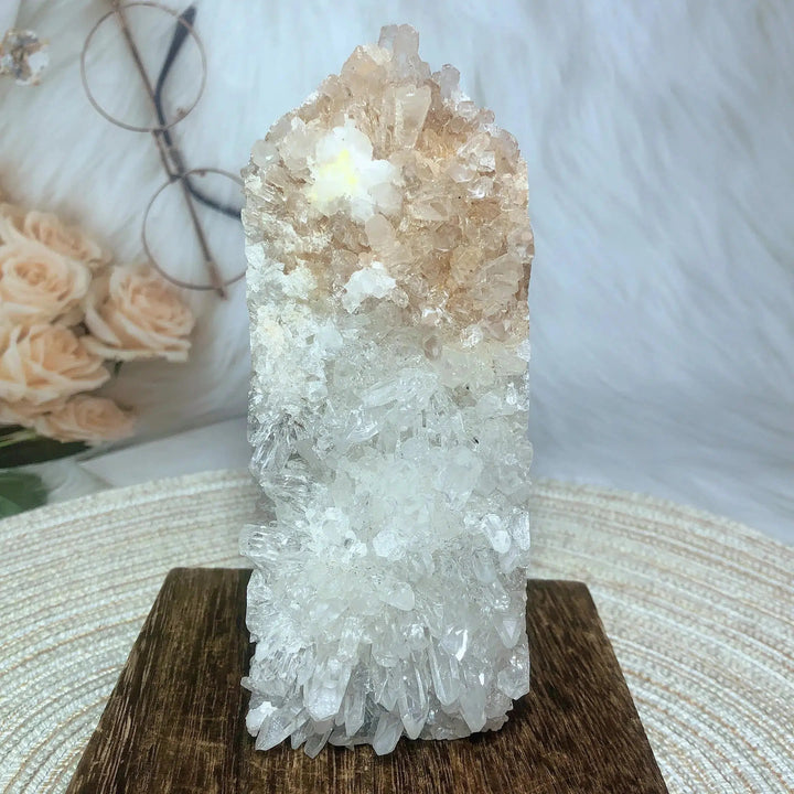 Clear Quartz Raw Edge Tower