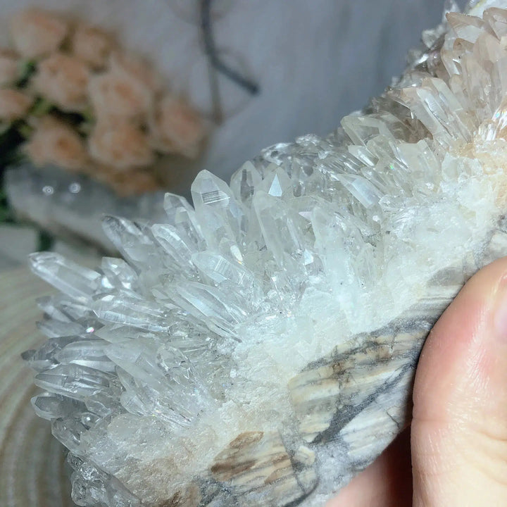 Clear Quartz Raw Edge Tower