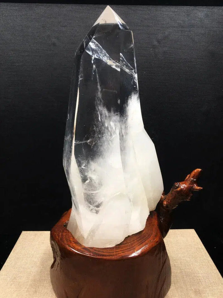 Clear Quartz Root Point with Base