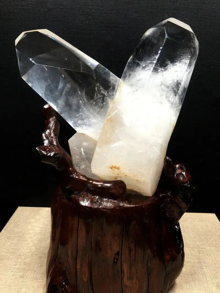 Clear Quartz Rooted Twin Point