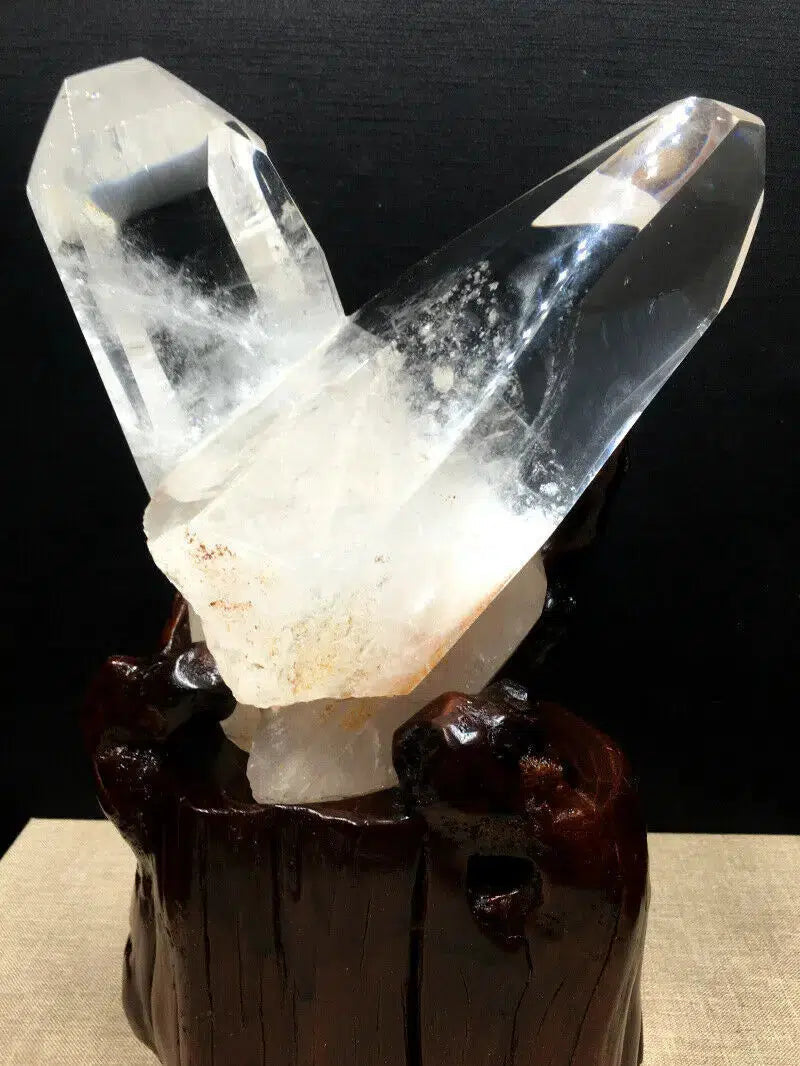 Clear Quartz Rooted Twin Point