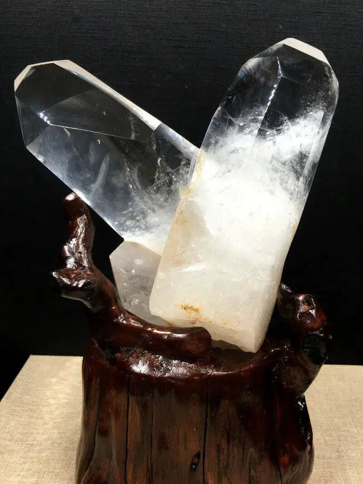 Clear Quartz Rooted Twin Point