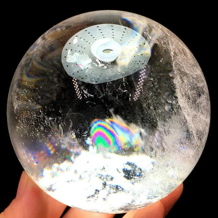 Clear Quartz Sphere with Rainbows