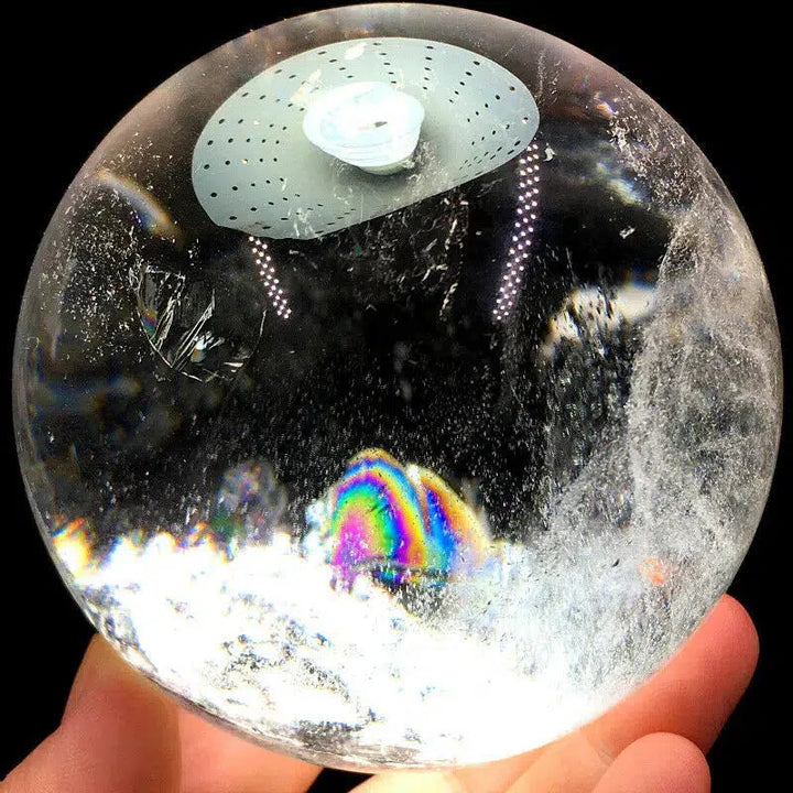 Clear Quartz Sphere with Rainbows