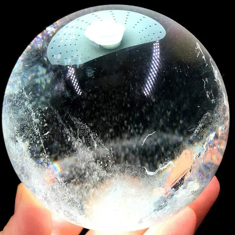 Clear Quartz Sphere with Rainbows