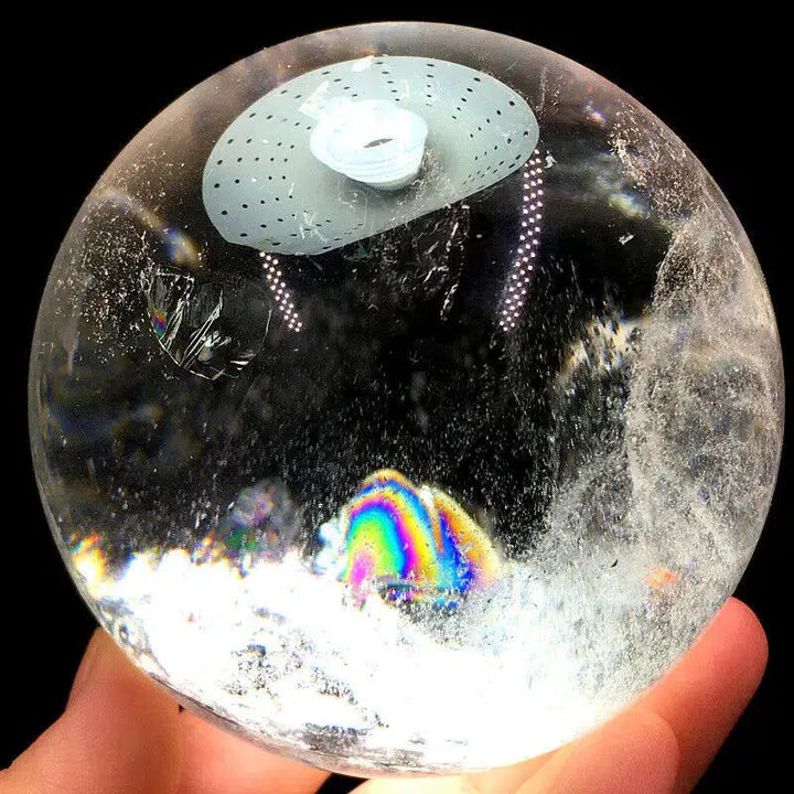 Clear Quartz Sphere with Rainbows