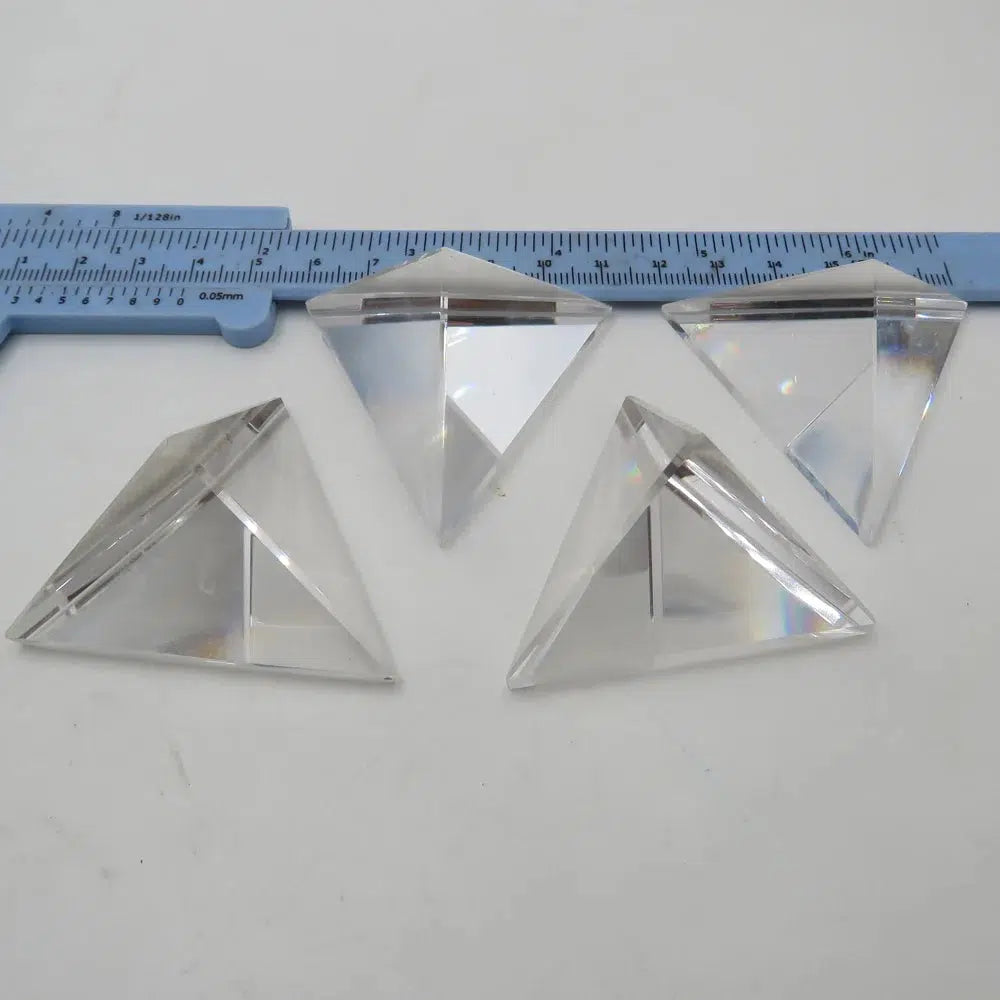 Clear Quartz Tetrahedron 4 Sided Pyramid