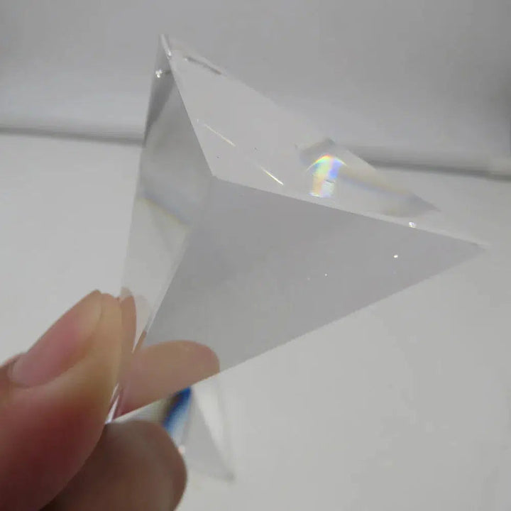 Clear Quartz Tetrahedron 4 Sided Pyramid