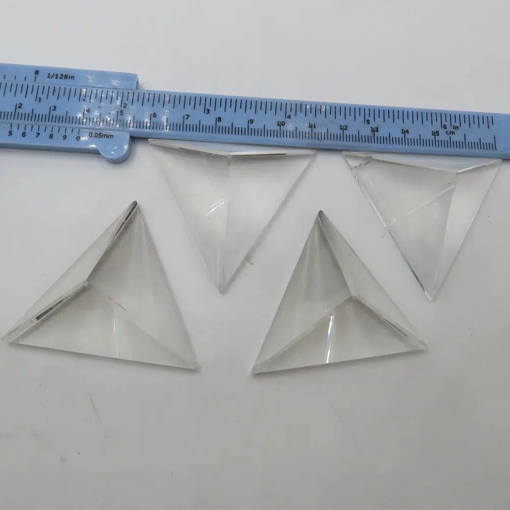 Clear Quartz Tetrahedron 4 Sided Pyramid