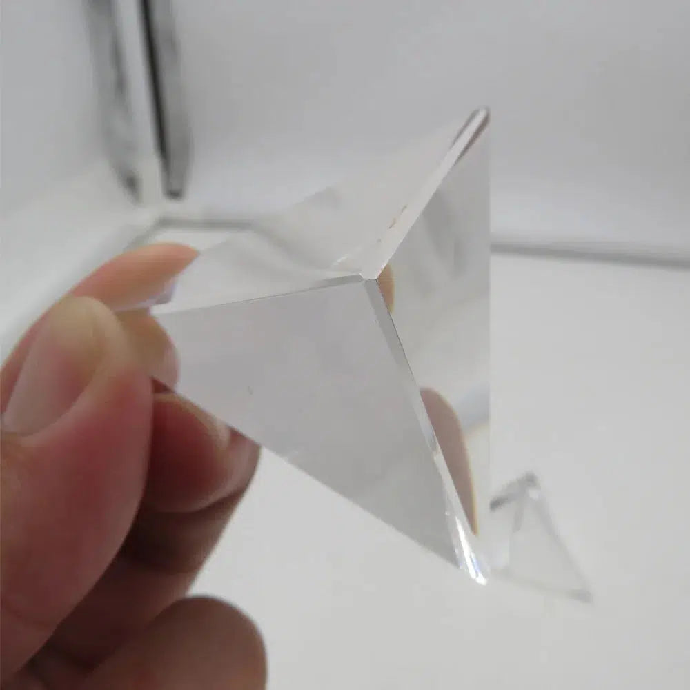 Clear Quartz Tetrahedron 4 Sided Pyramid