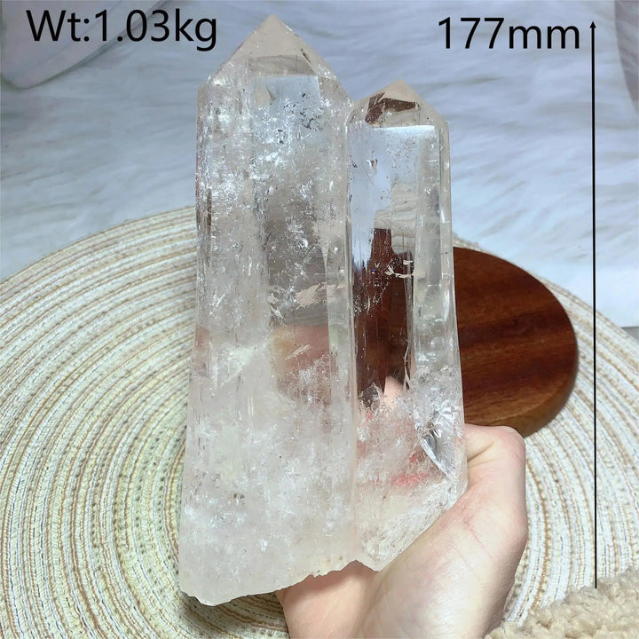 Clear Quartz with Rainbows Point