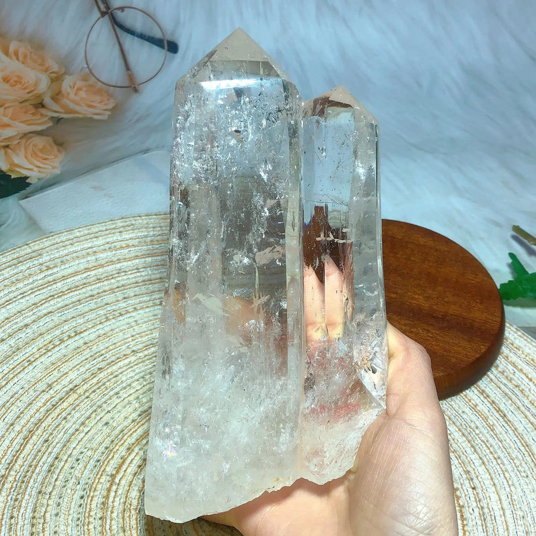 Clear Quartz with Rainbows Point