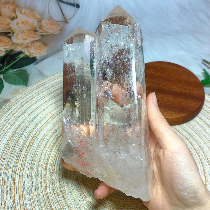 Clear Quartz with Rainbows Point