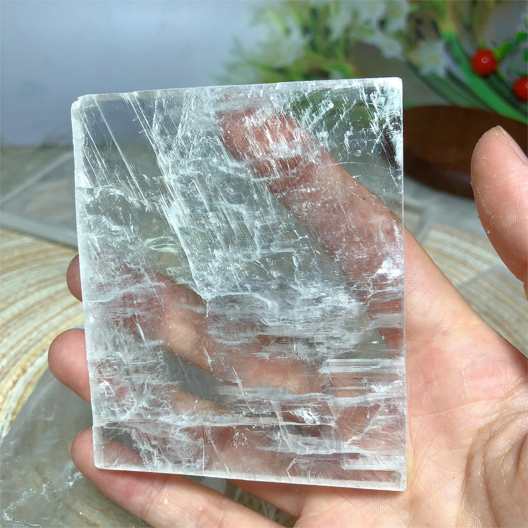 Clear Selenite Slice