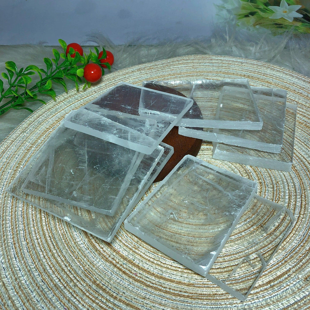 Clear Selenite Slice