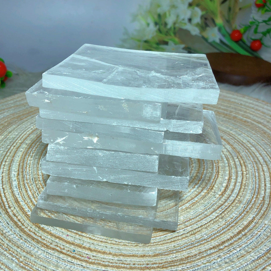 Clear Selenite Slice