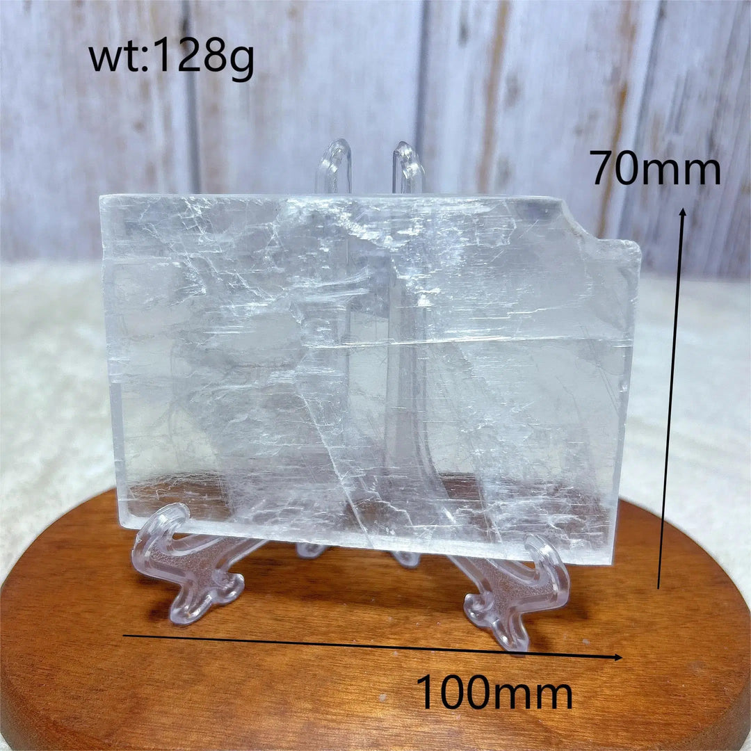 Clear Selenite Slice