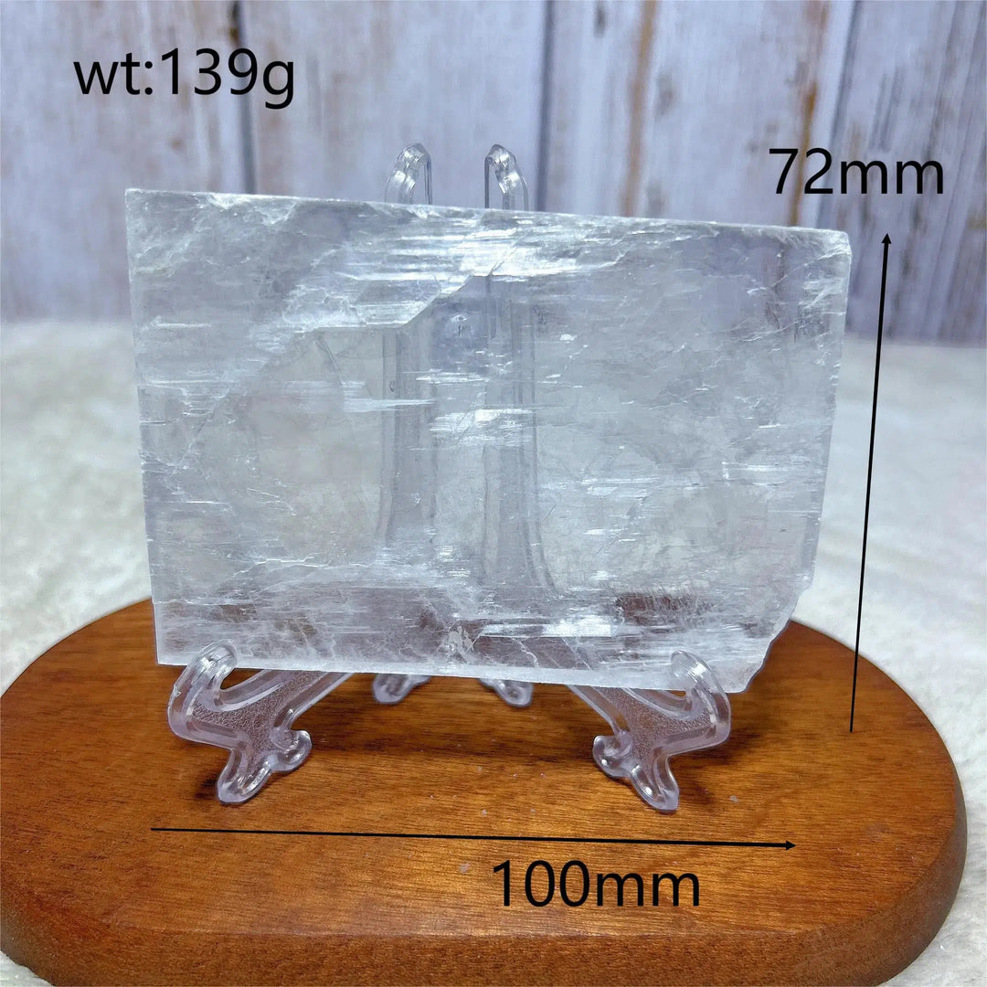 Clear Selenite Slice