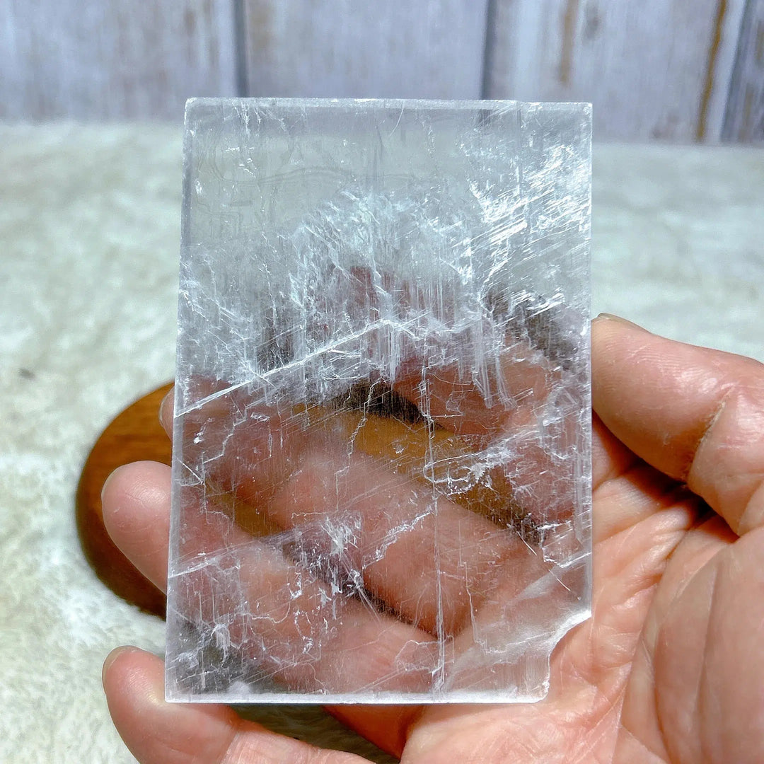 Clear Selenite Slice