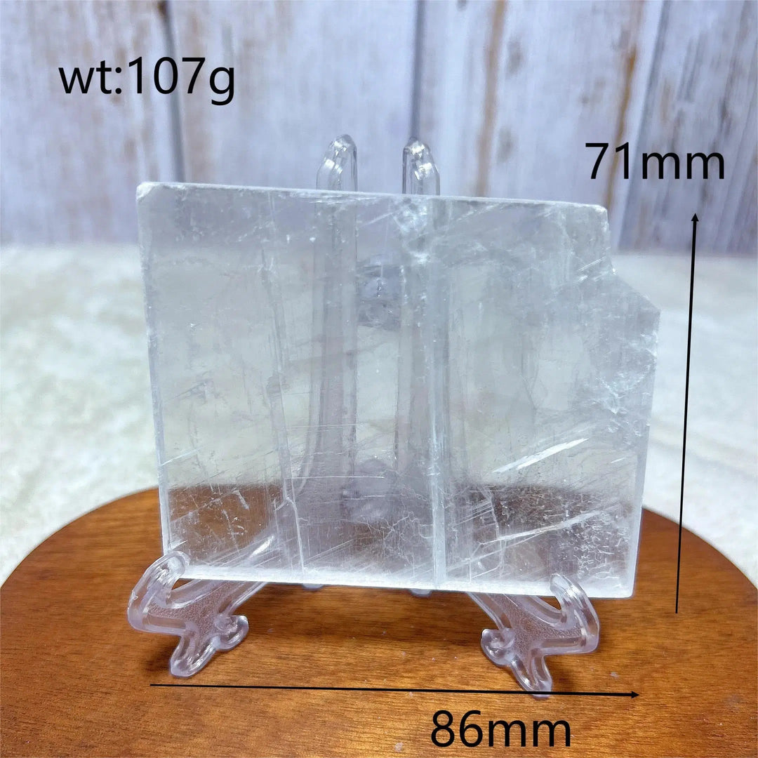 Clear Selenite Slice