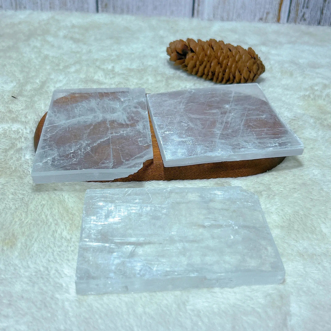 Clear Selenite Slice