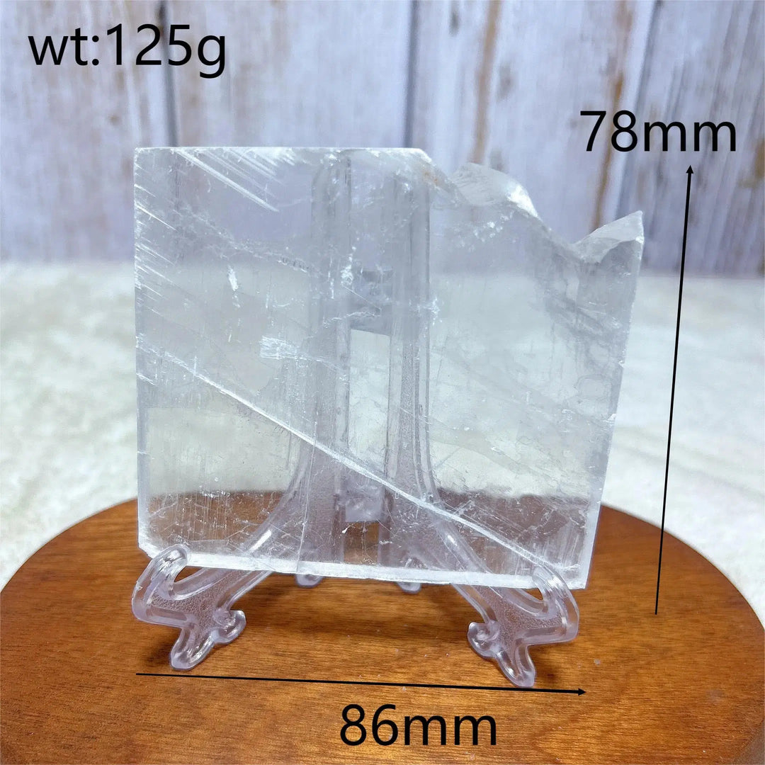 Clear Selenite Slice