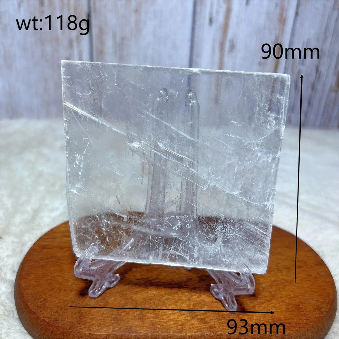 Clear Selenite Slice