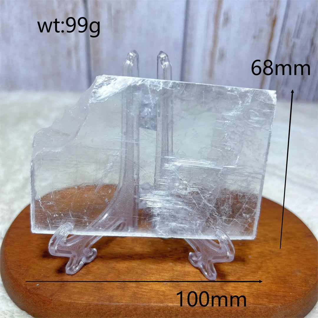 Clear Selenite Slice