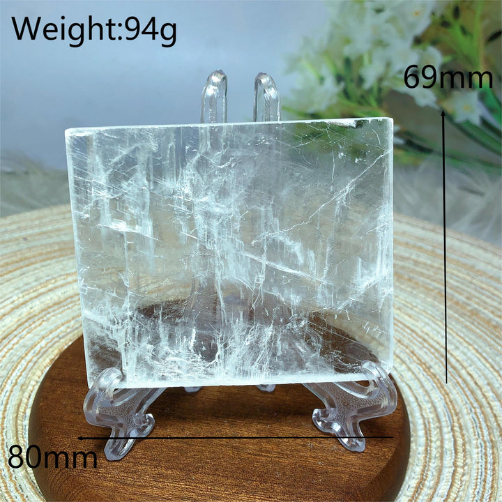 Clear Selenite Slice