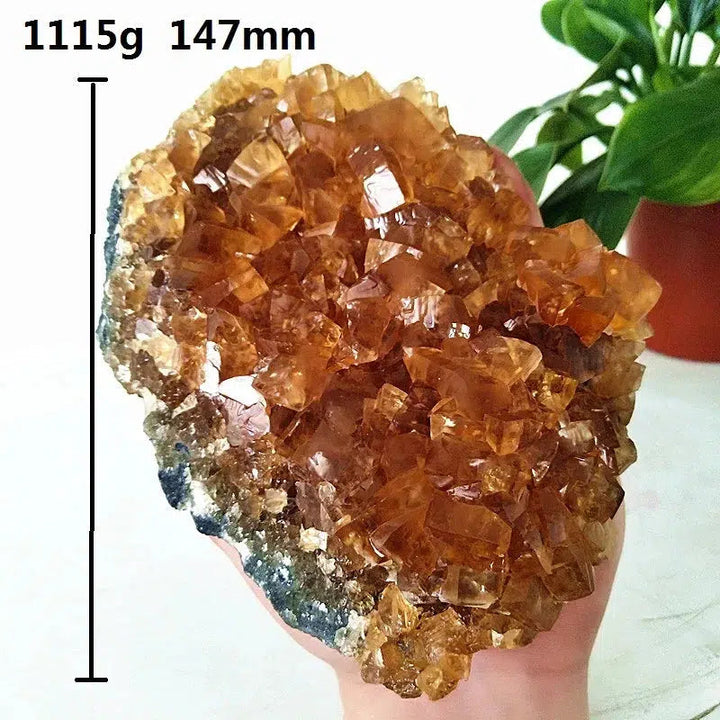 Clear Yellow Calcite Cluster