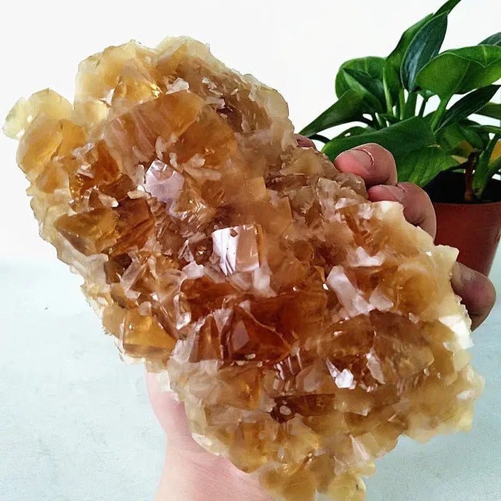 Clear Yellow Calcite Cluster