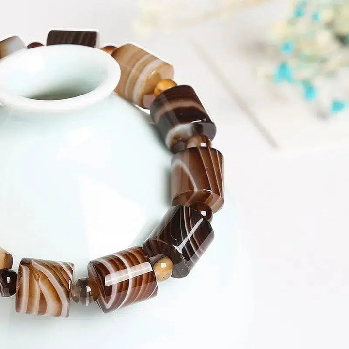 "Coffee" Lace Agate Bracelets in 9 Colors