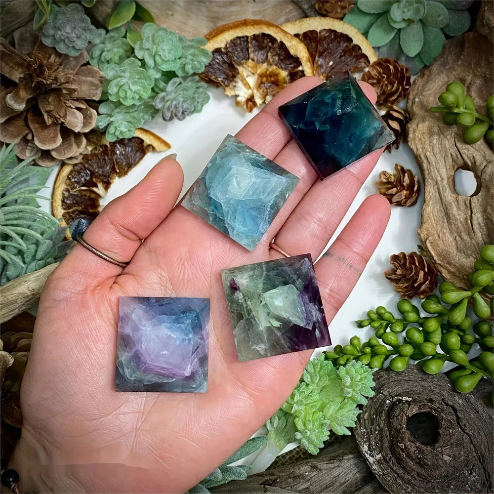 Colorful Fluorite Pyramid