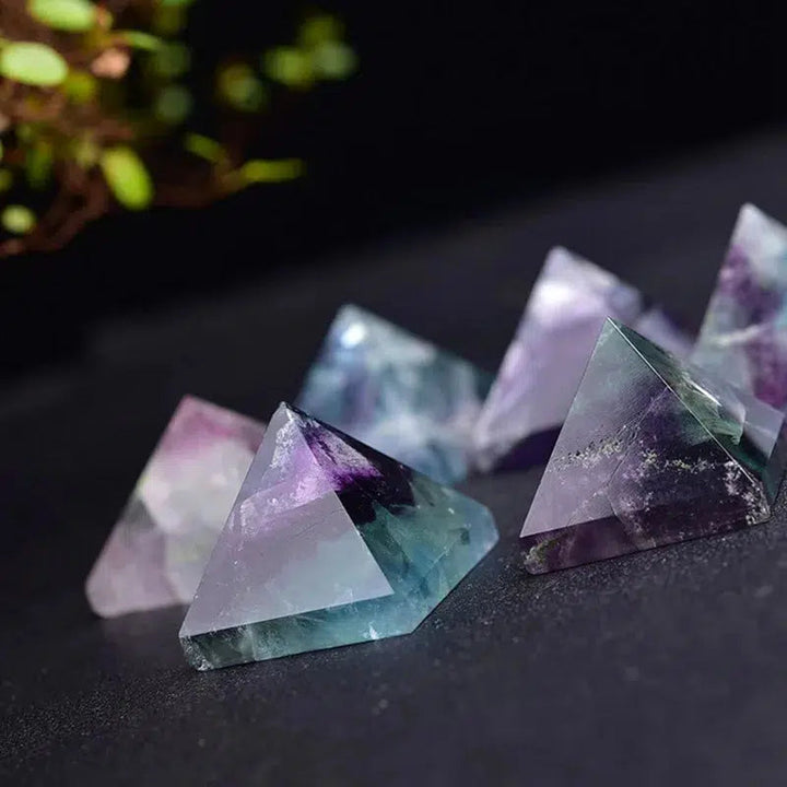 Colorful Fluorite Pyramid